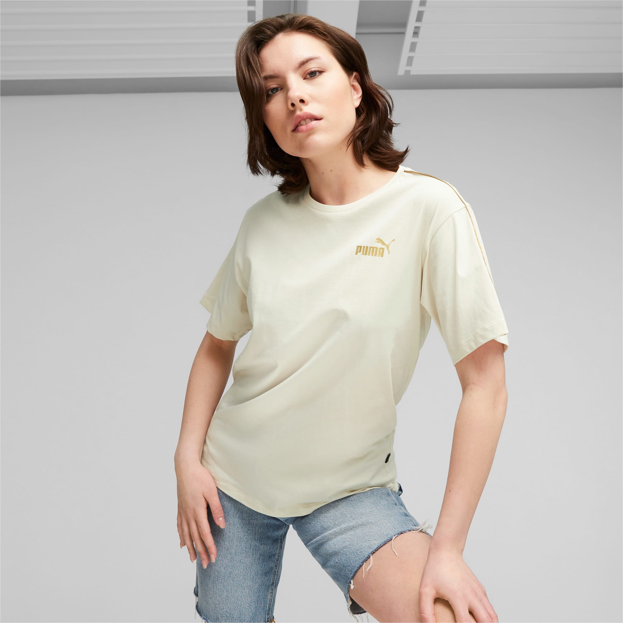 T shirt ESS MINIMAL GOLD da donna